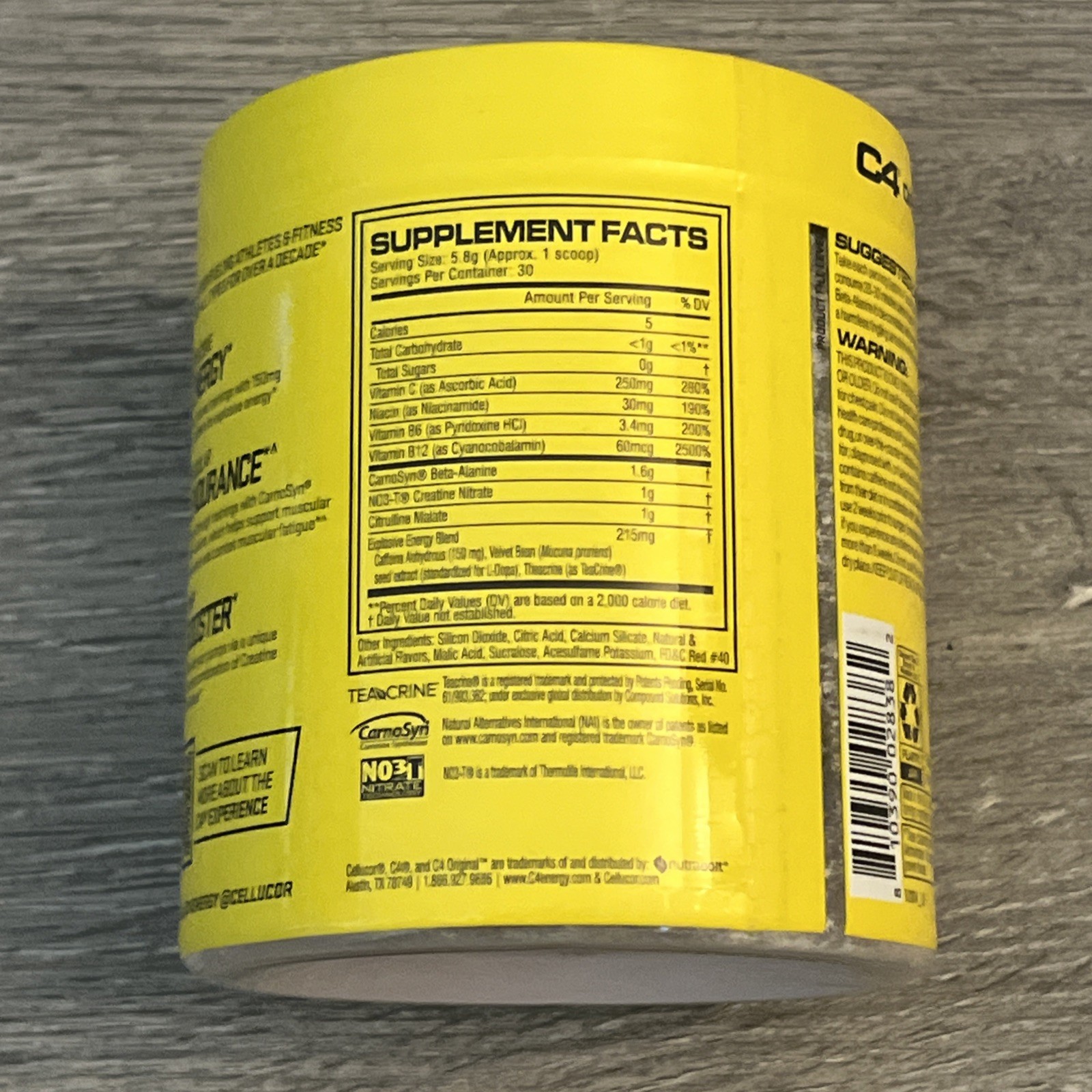 C4® Original, Pre-Workout, Cherry Limeade, 6.1 oz (174 g) 30 Servings BB 07/2027