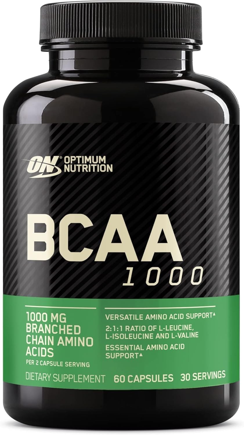 Instantized BCAA Capsules 1000mg – Keto-Friendly Essential Amino Acids, 60 Count