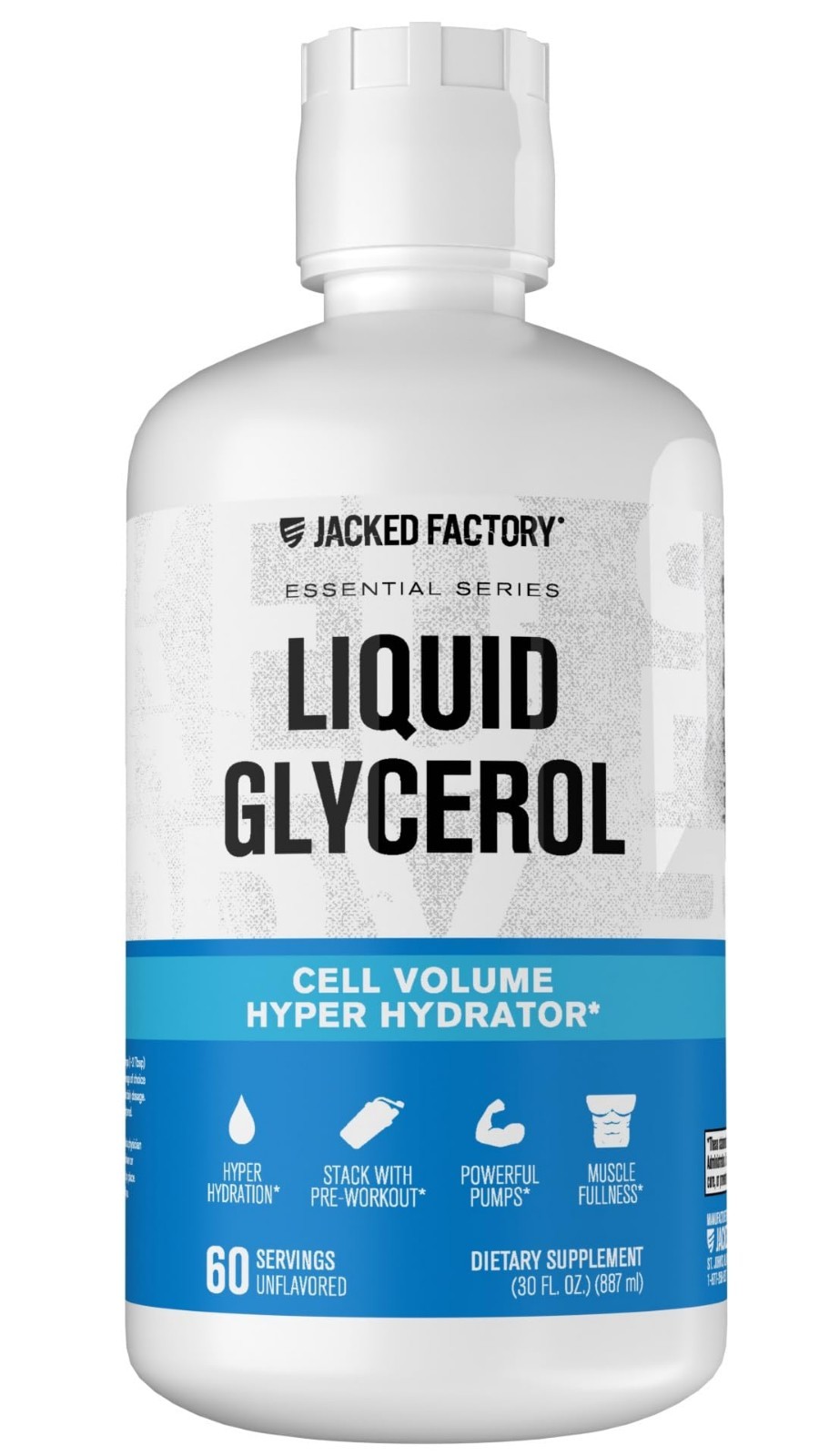 Liquid Glycerol Cell Volume Hyper Hydrator – Vegan Pre Workout for Muscle Pumps