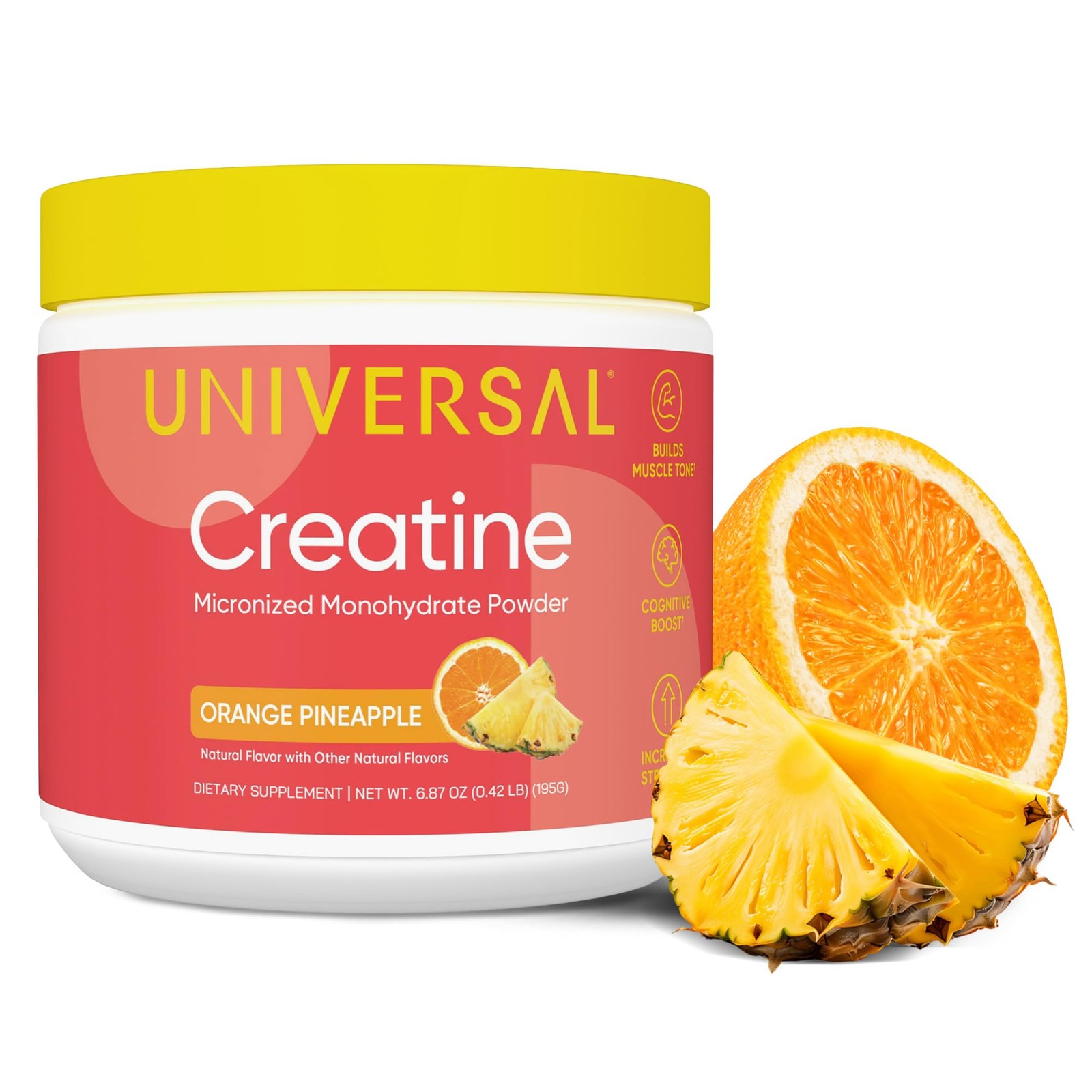 Universal U Creatine Monohydrate for 6.77 Ounce (Pack of 1), Orange Pineapple