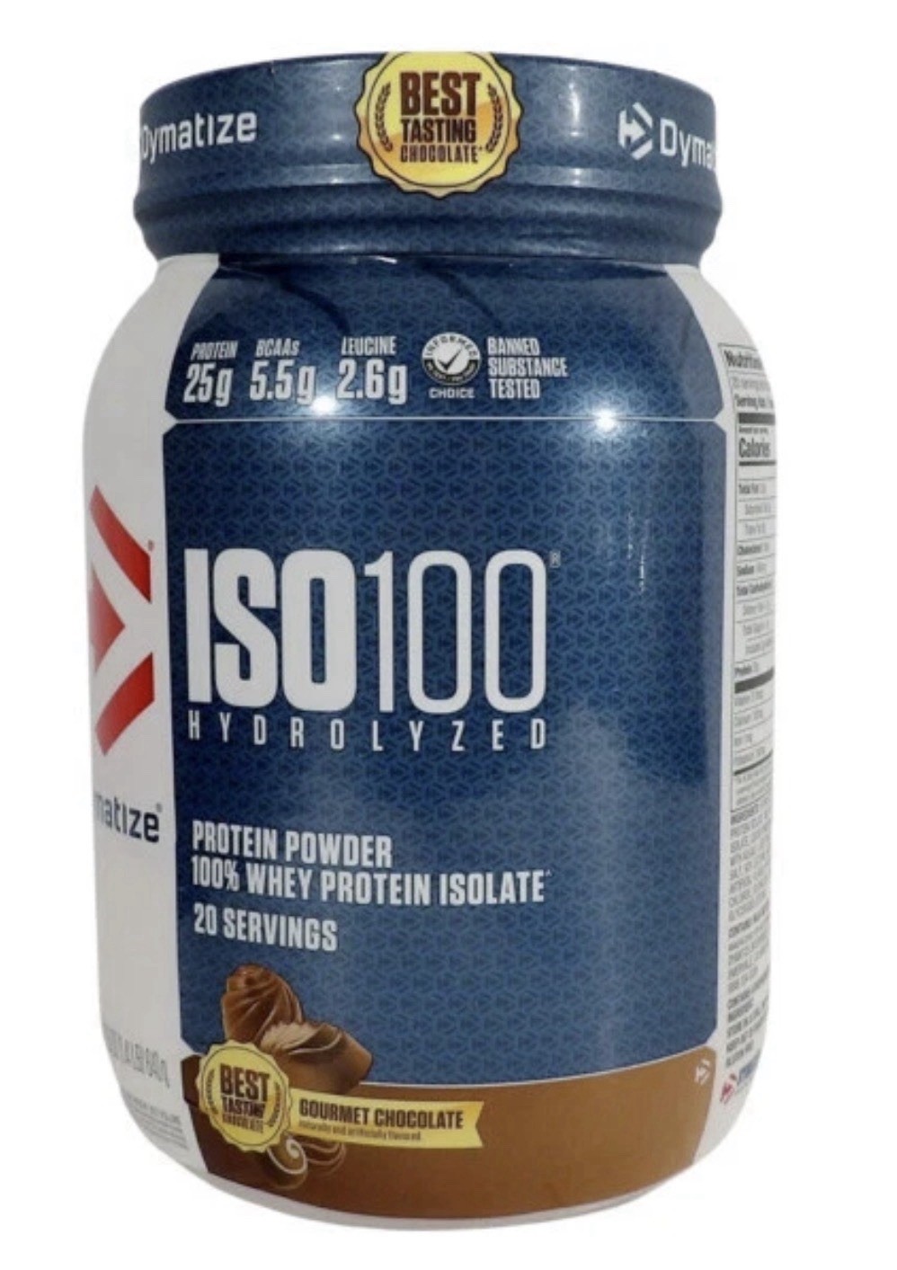 ISO100® Hydrolyzed, 100% Whey Protein Isolate Gourmet Chocolate, 1.43lb BB12/27