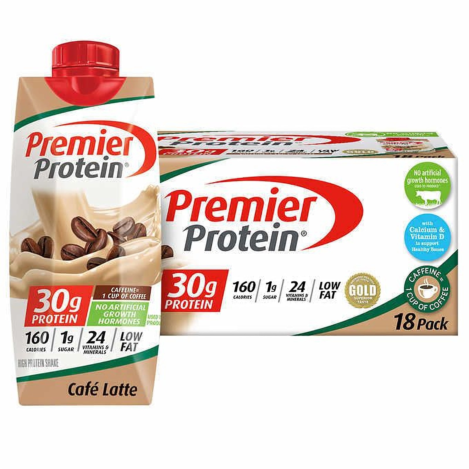 Premier 30g Protein Shakes 11 fl. oz.18-pack 24 Vitamins and Minerals 6 Flavors