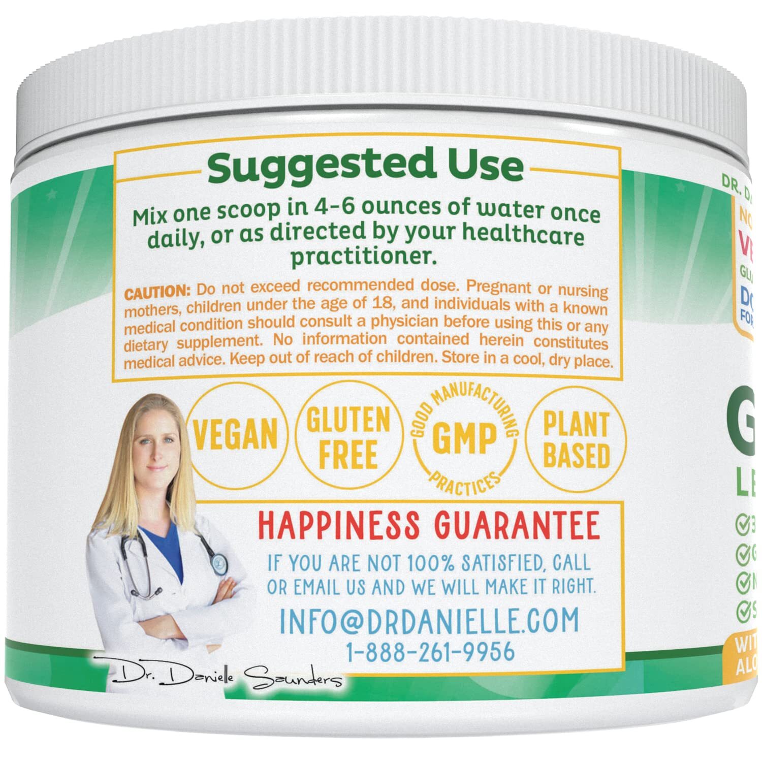 Doctor Danielle Gut Assist – Leaky Gut Repair Supplement Powder – Glutamine A…