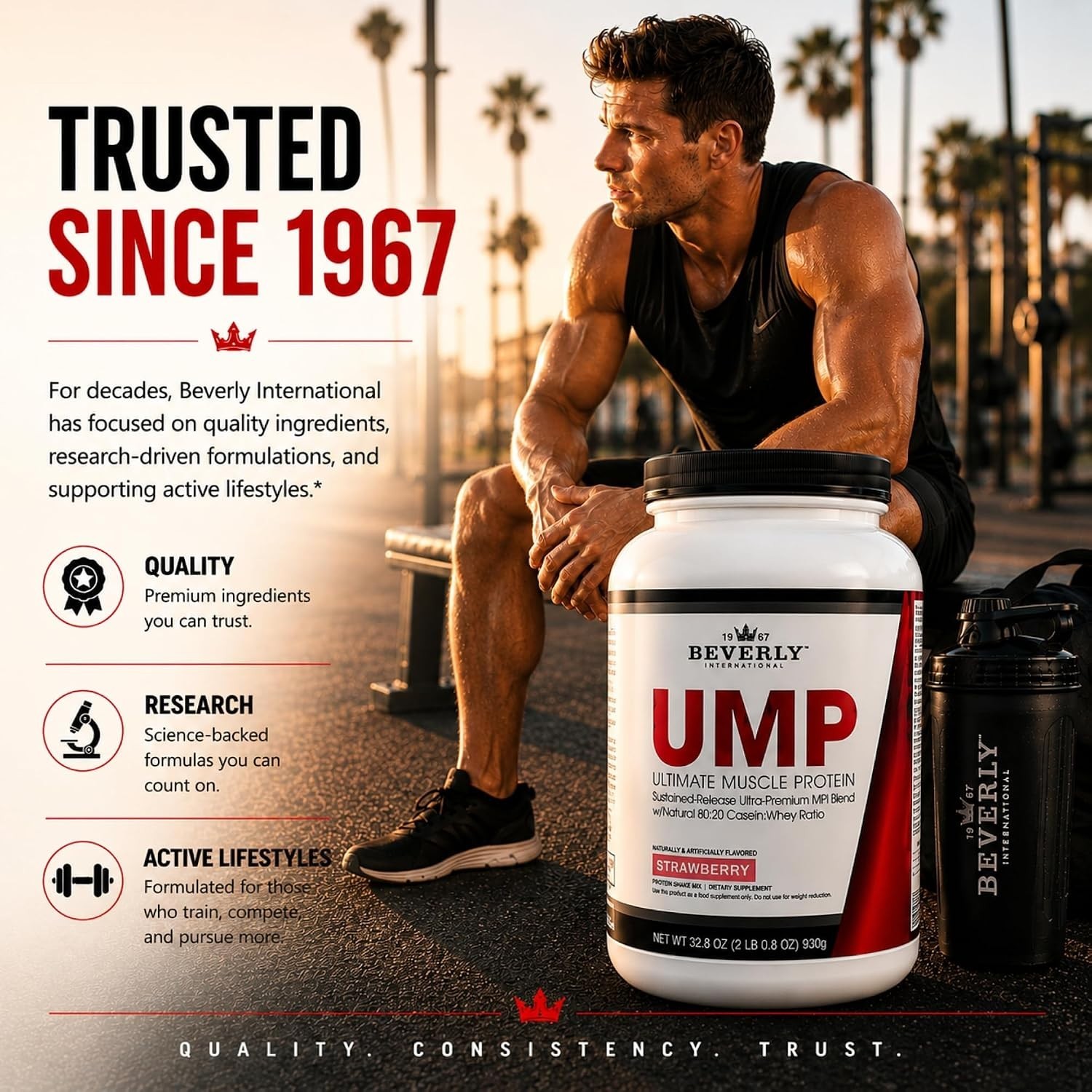 Beverly International UMP Protein Powder Strawberry 2pd (EXPIRES 08/2026)