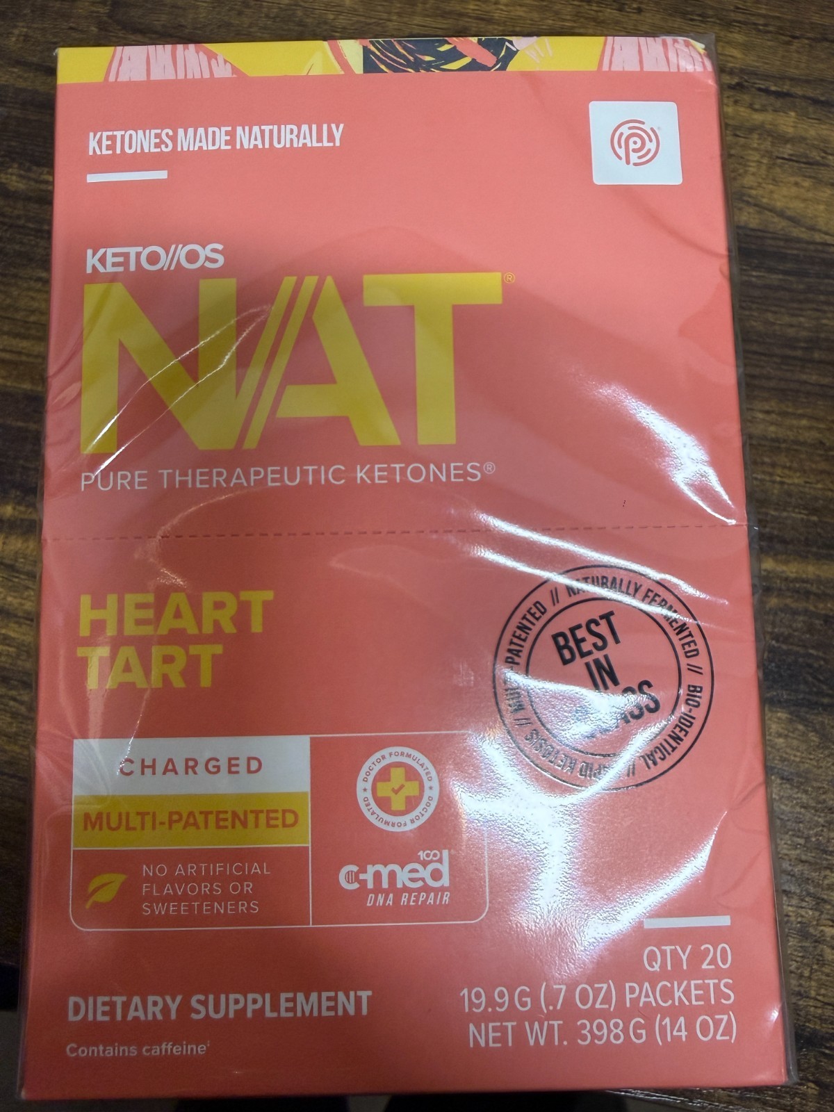 Prüvit Ketones NAT 10 Packets Charged HEART TART / FREE SHIPPING Exp 03/2026