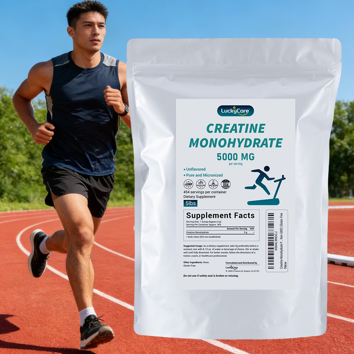 Pure Creatine Monohydrate Powder Micronized Unflavored 2.2lb 5lb 10lb Lot Sizes