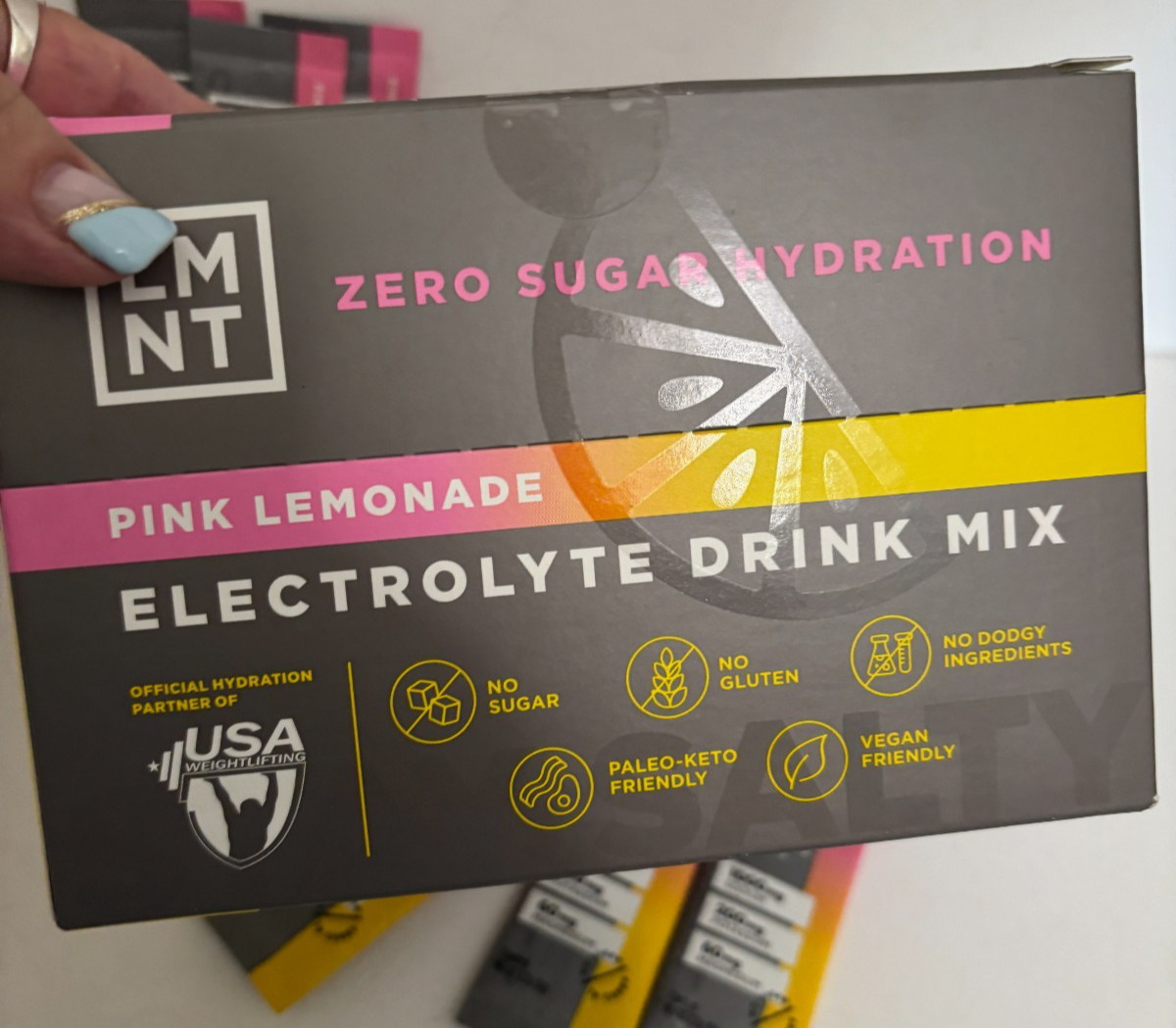 BUY 3-12 LMNT ELECTROLYTE Pink Lemonade Salt ZRRO SUGAR Hydration Drink Packets