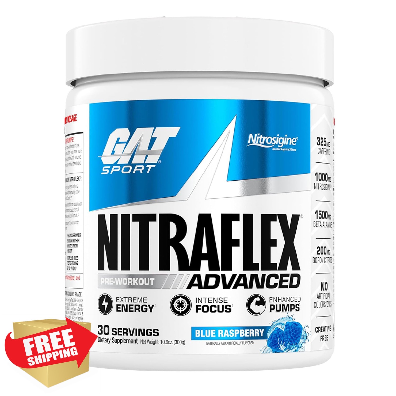 GAT SPORT Nitraflex Blue Raspberry Pre-Workout