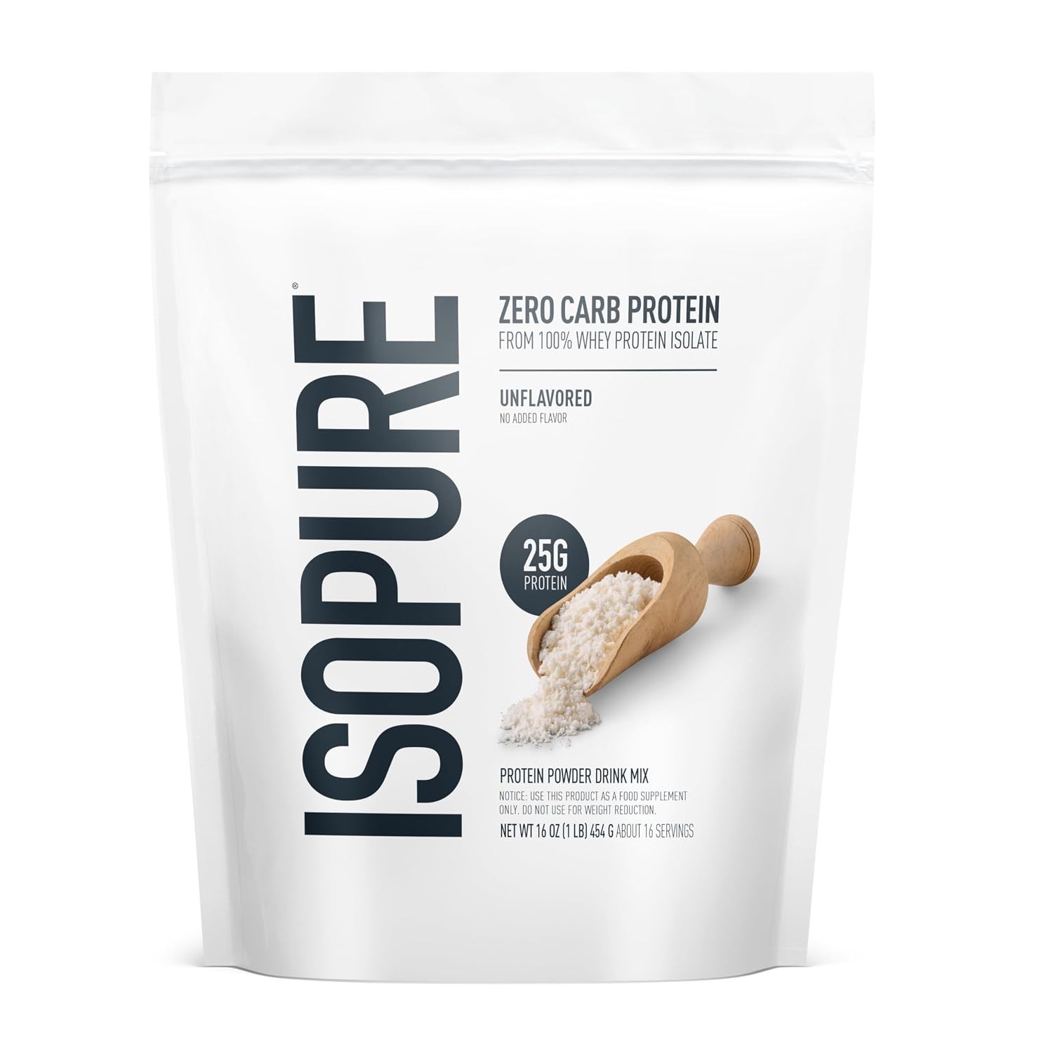 Isopure Zero Carb 100% Pure Whey Isolate Gluten Free Vitamin Enriched Protein