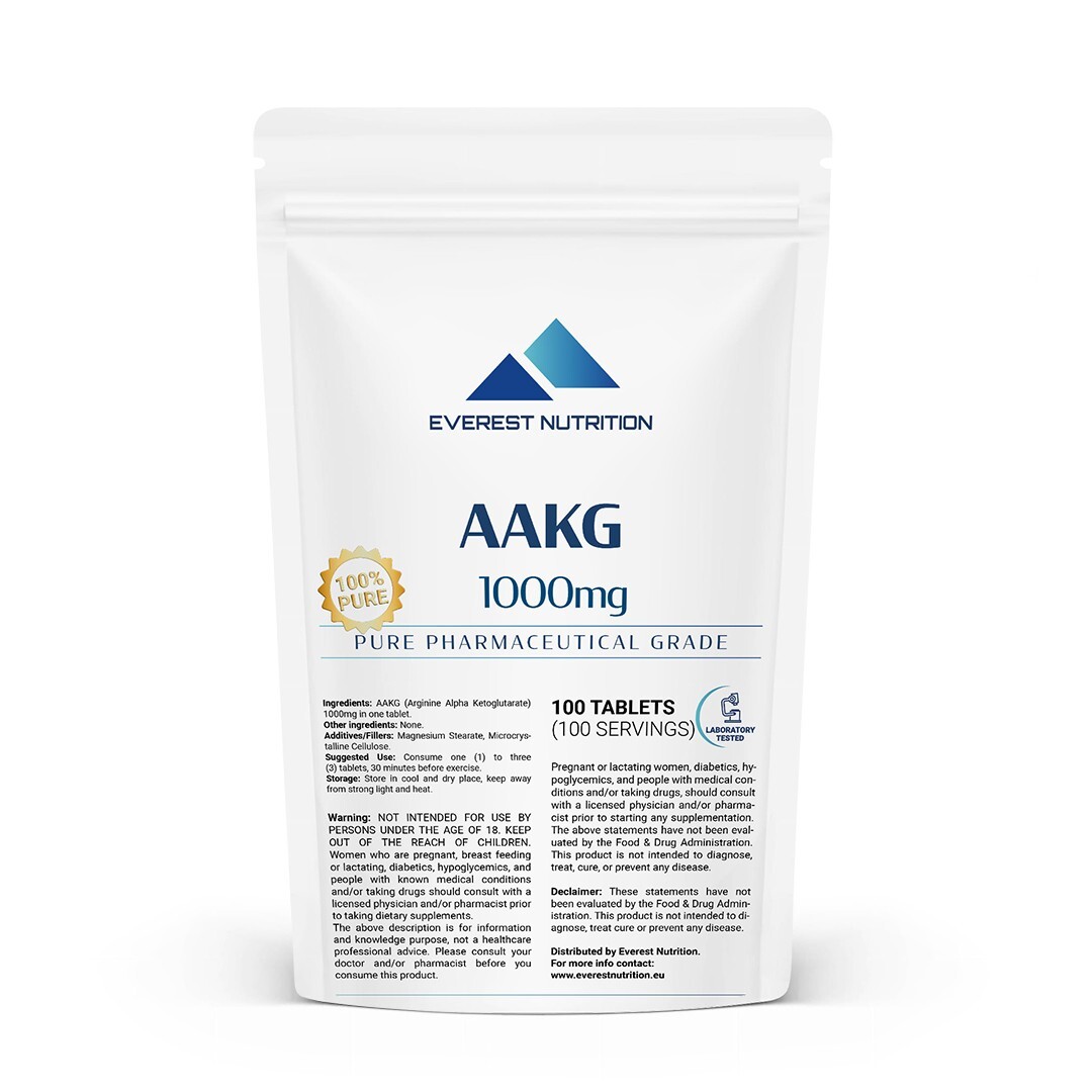 AAKG 1000mg TABLETS, GREAT MUSCLE PUMP, FAST REGENERATION, INCREASED PERFORMANCE