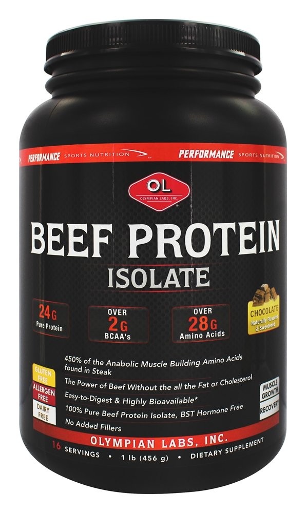 Olympian Labs Beef Protein Isolate Powder, 24g Protein, BST Free, 2 Grams BCA…