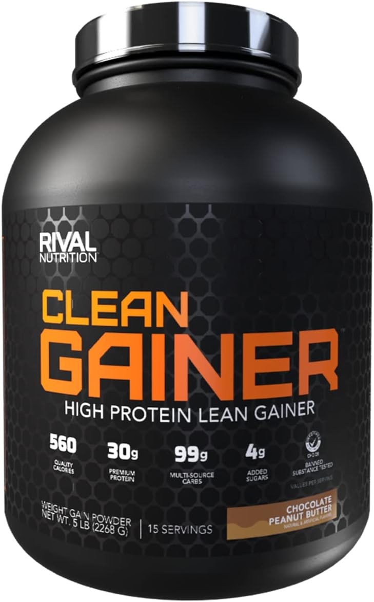 RIVAL NUTRITION Clean Gainer I High Protein Lean Gainer Powdered Drink Mix I 30g