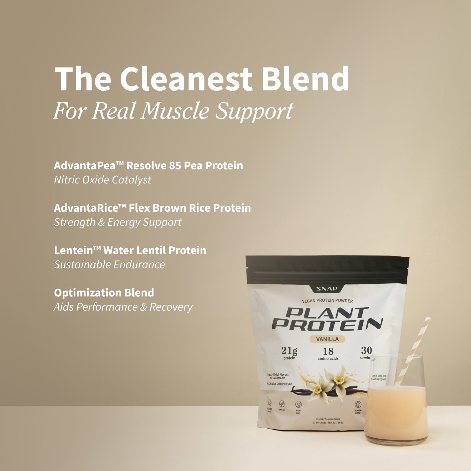 Vegan Organic Plant Protein Powder – SNAP Muscle Growth, Performance, & Recovery