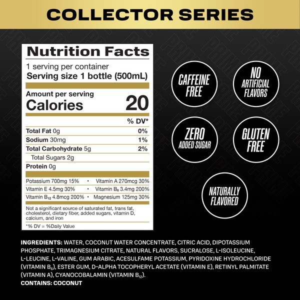 PRIME Hydration Collector Series 16.9oz 8 Pack Electrolyte Drink