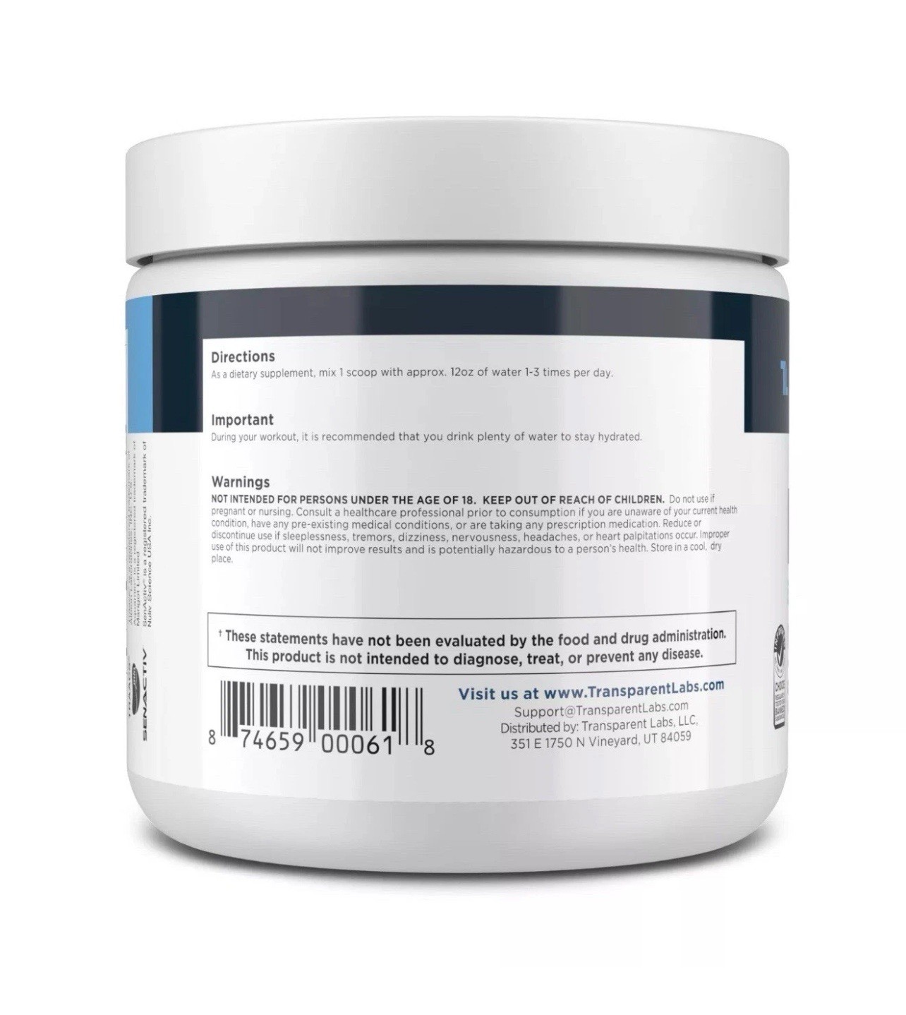🍍🥥🍍Transparent Labs Hydrate Electrolyte Tropical Punch 40 Servings Exp 11/26
