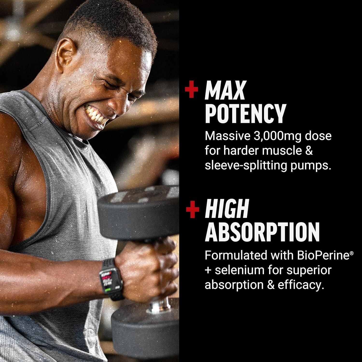 Oxido Nitrico y L-arginina Extra Fuerte Para Aumentar La Energia Muscular 150 Ct