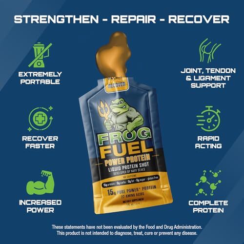 Frog Fuel Power Regular Complete Protein Shot 15g Protein Nano-Hydrolyzed Gra…