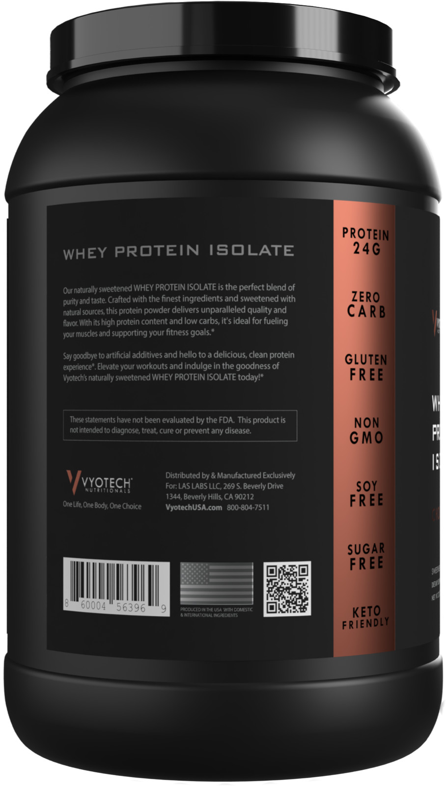 Whey Protein Isolate with Digestive Enzymes Sweetened with Monkfruit Vyotech