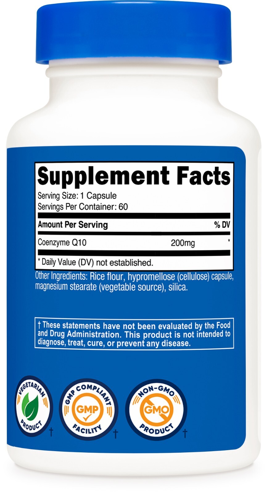 Nutricost CoQ10 200mg, 60 Vegetarian Capsules, 60 Servings – Vegetarian, Non-GMO