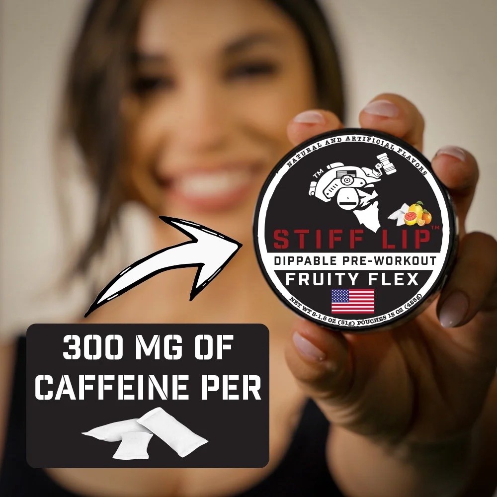 9 PACK STIFF LIP Dippable PRE-WORKOUT High Stim 300mg Caffeine See Description