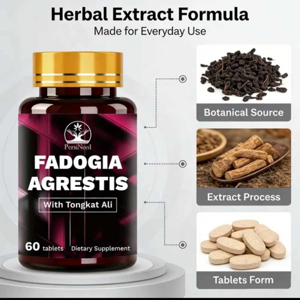 Fadogia Agrestis Tongka Complex – 60 Capsules All Natural Test Booster 1 Month