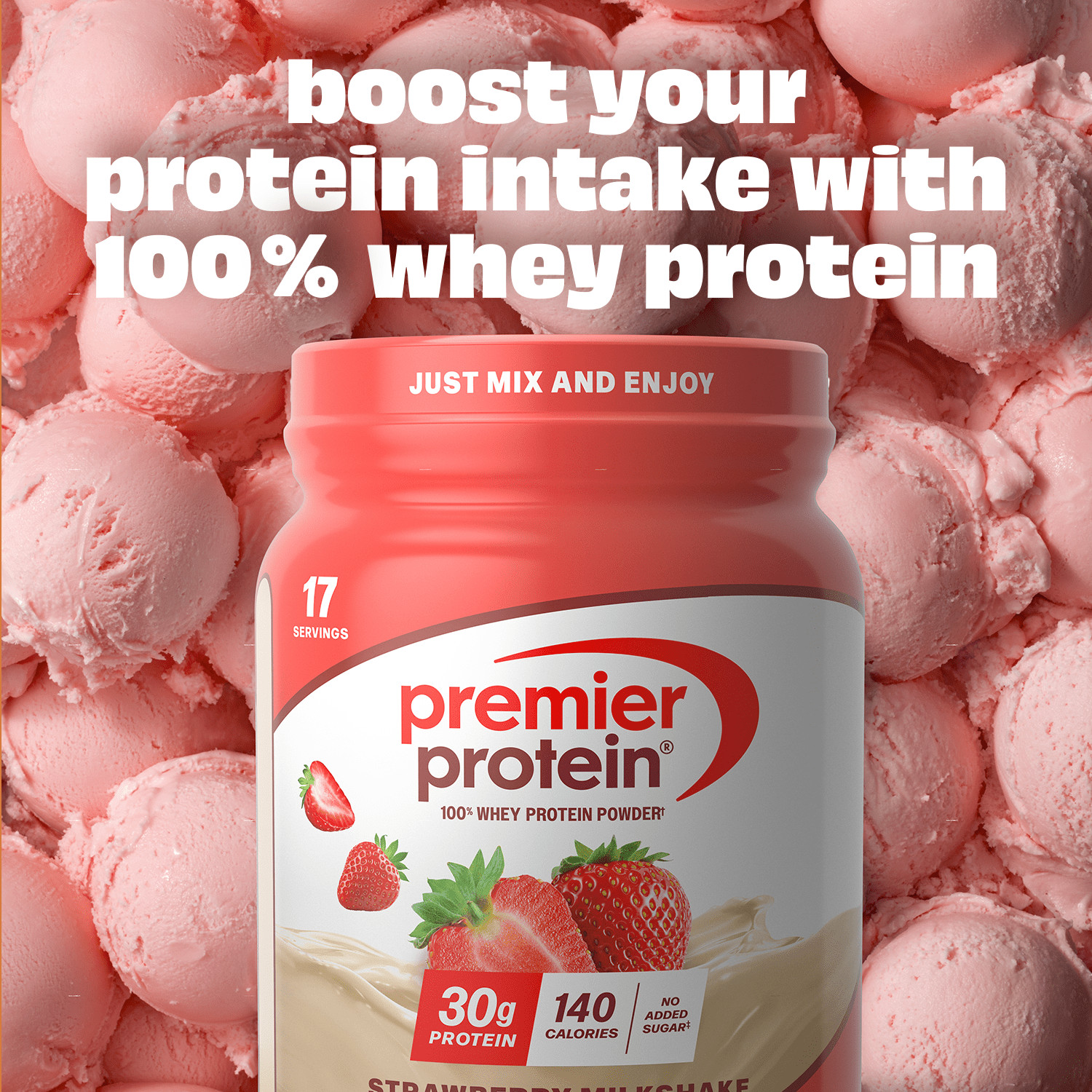 Premier Protein Whey Strawberry 1.7 lb