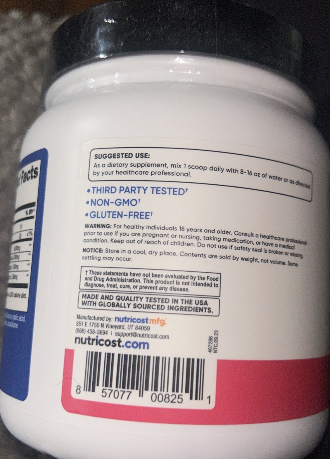 Nutricost BCAA 2:1:1 Powder (Raspberry Lemonade) 60 Servings – 6G Per Serving