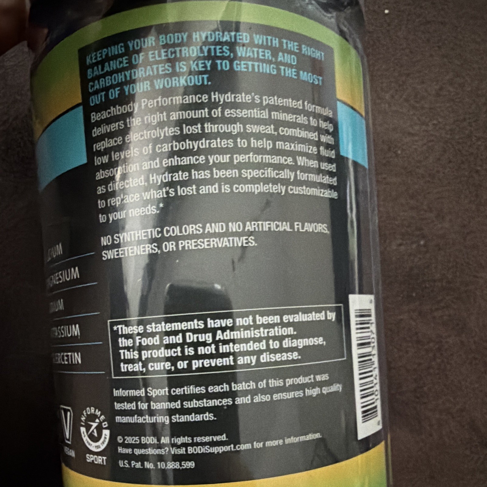 Beachbody Performance Hydrate Electrolytes Citrus Powder Sports Hydration