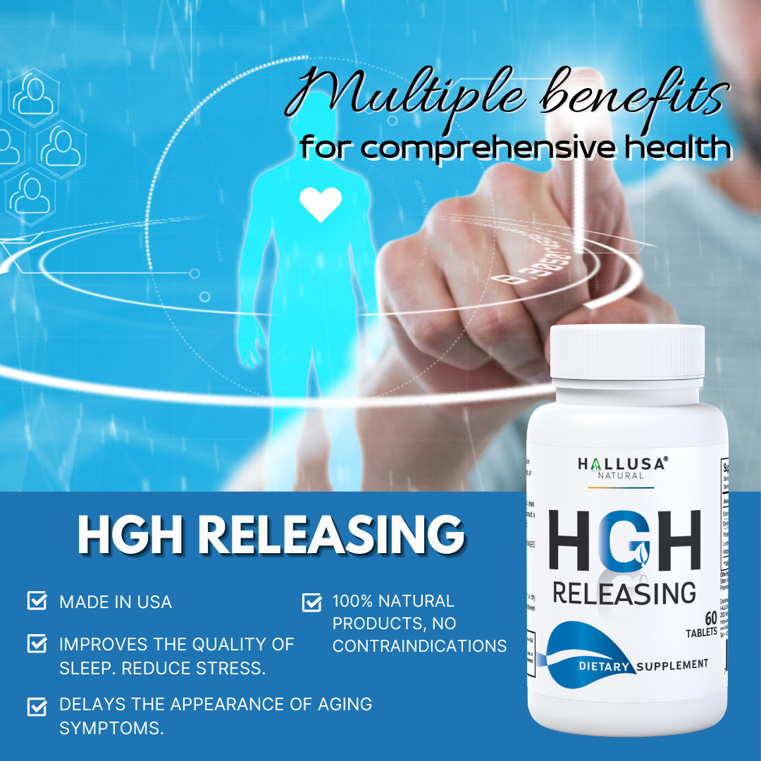 HGHBooster Natural Growth Support, Amino Acids Nitric Oxide Support – 60 Tablets