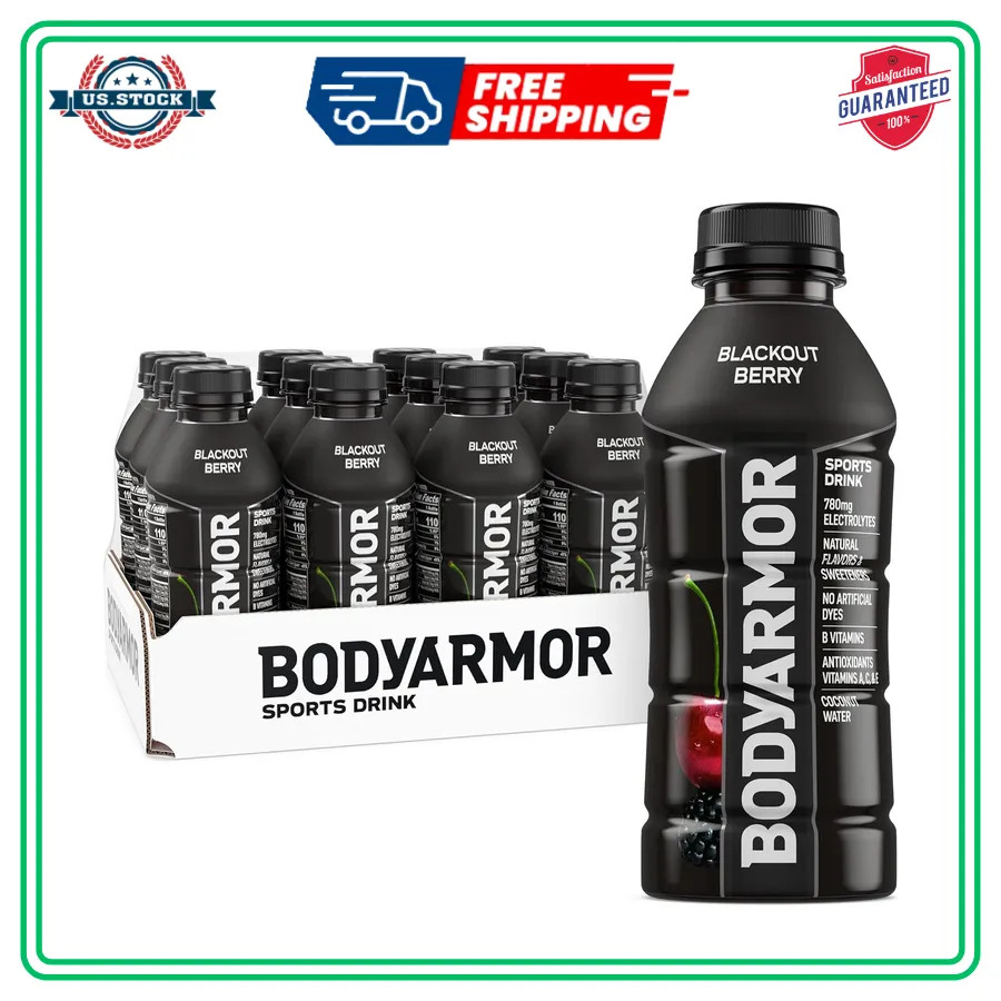 BODYARMOR Sports Drink Strawberry Banana 16 Fl Oz Bottles 12 Pack Hydration