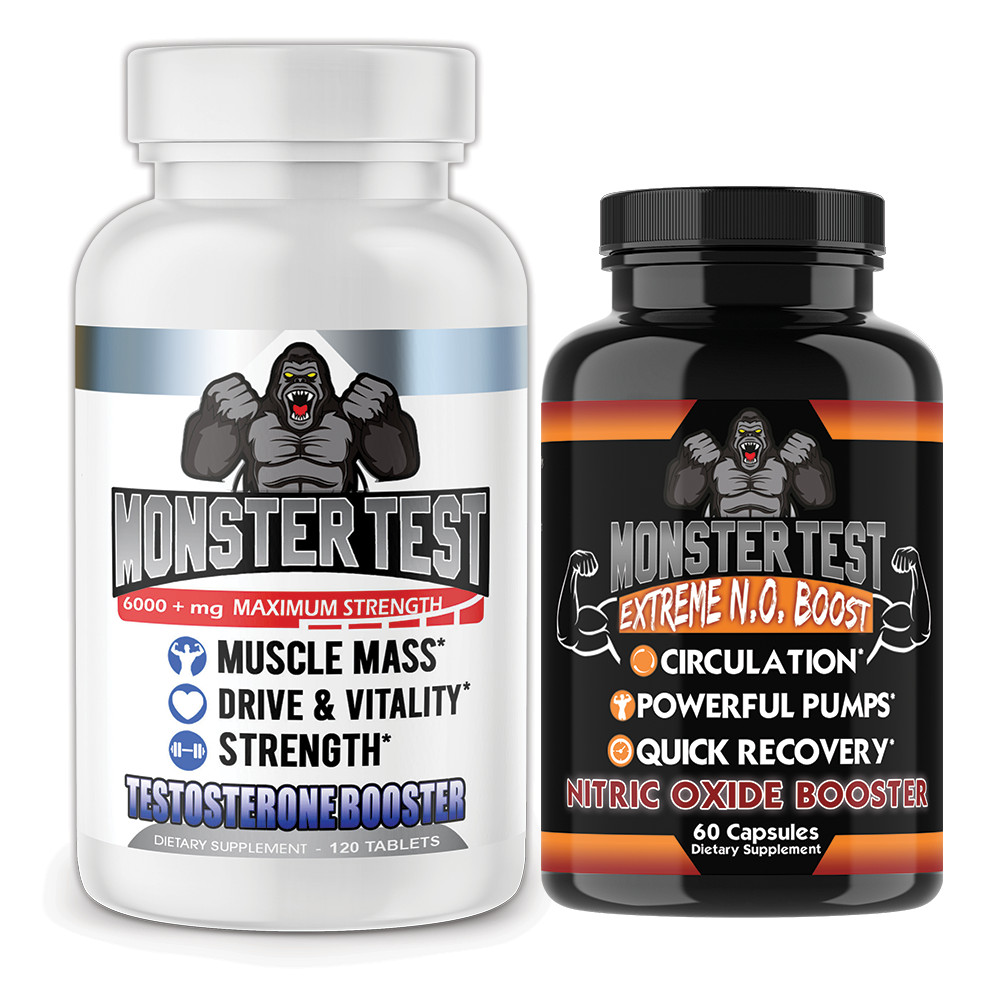 Testosterona Booster Monster Test Vitamin C + Monster Test Nitric Oxide 2-PK