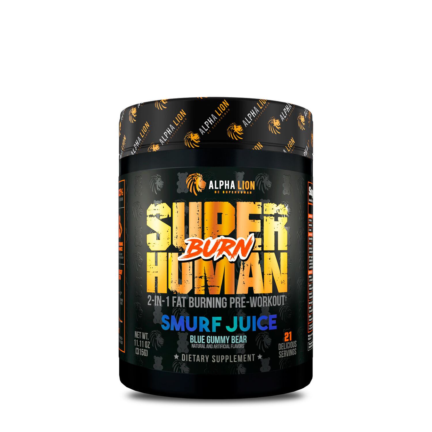 Alpha Lion Super Human Burn Fat Burner Pre-Workout 21-42 Servings 3 Flavors NEW