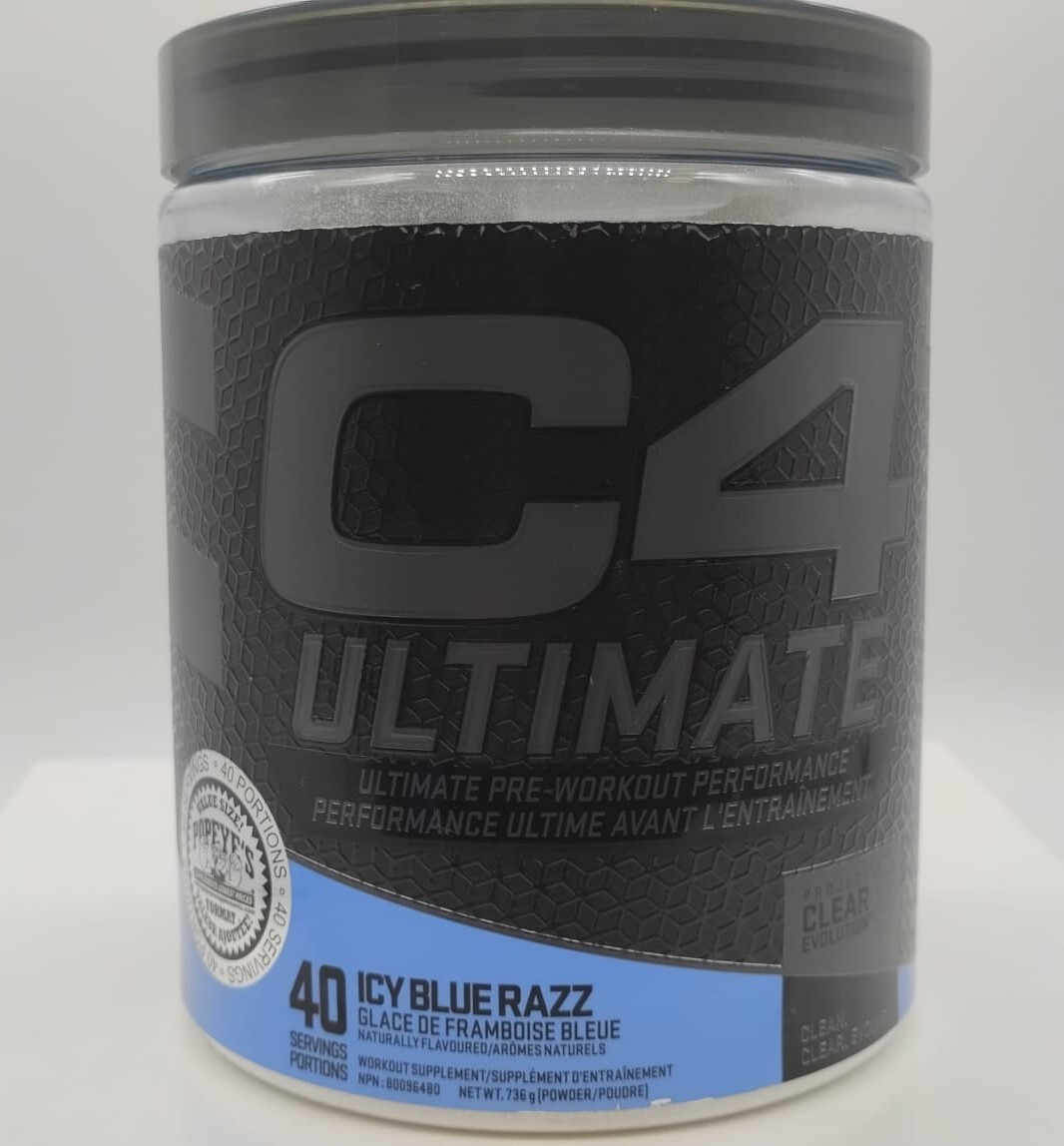 Cellucor C4 ULTIMATE Pre-Workout – 40 Servings – Icy Blue Razz
