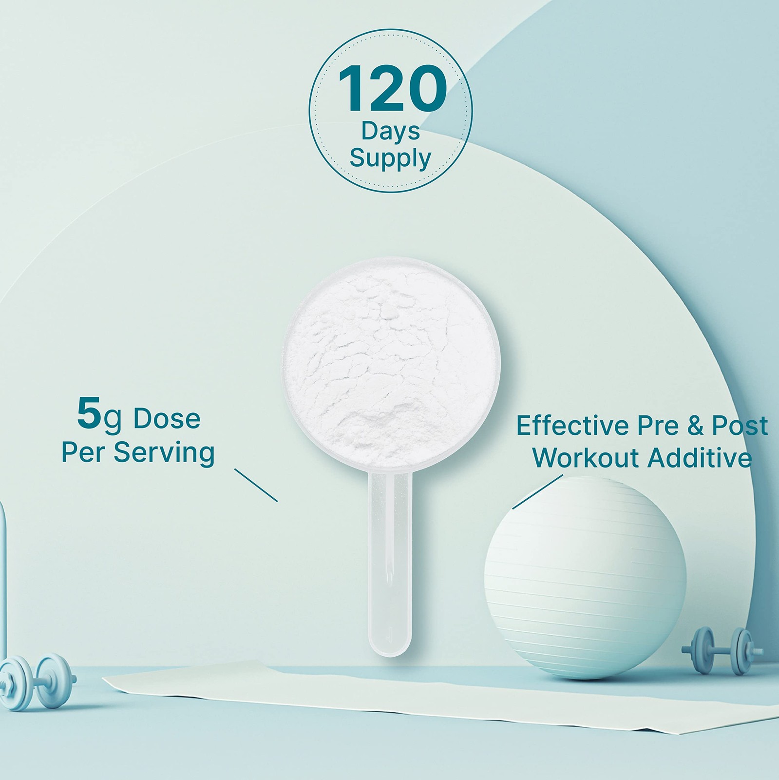 Instant Creatine Monohydrate Powder, 5g Per Serving – 21.2 Ounce (Pack of 1)