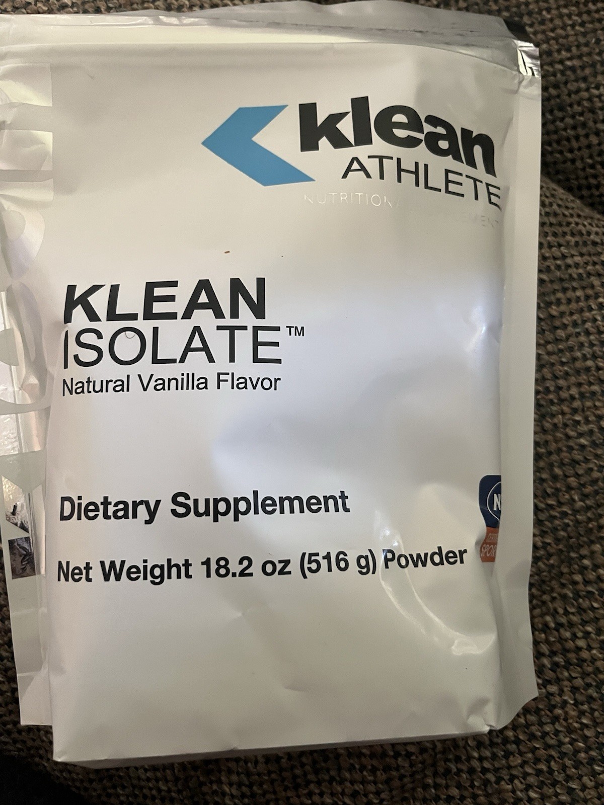 Klean ATHLETE Klean Isolate Whey Protein 20 Servings Natural Vanilla