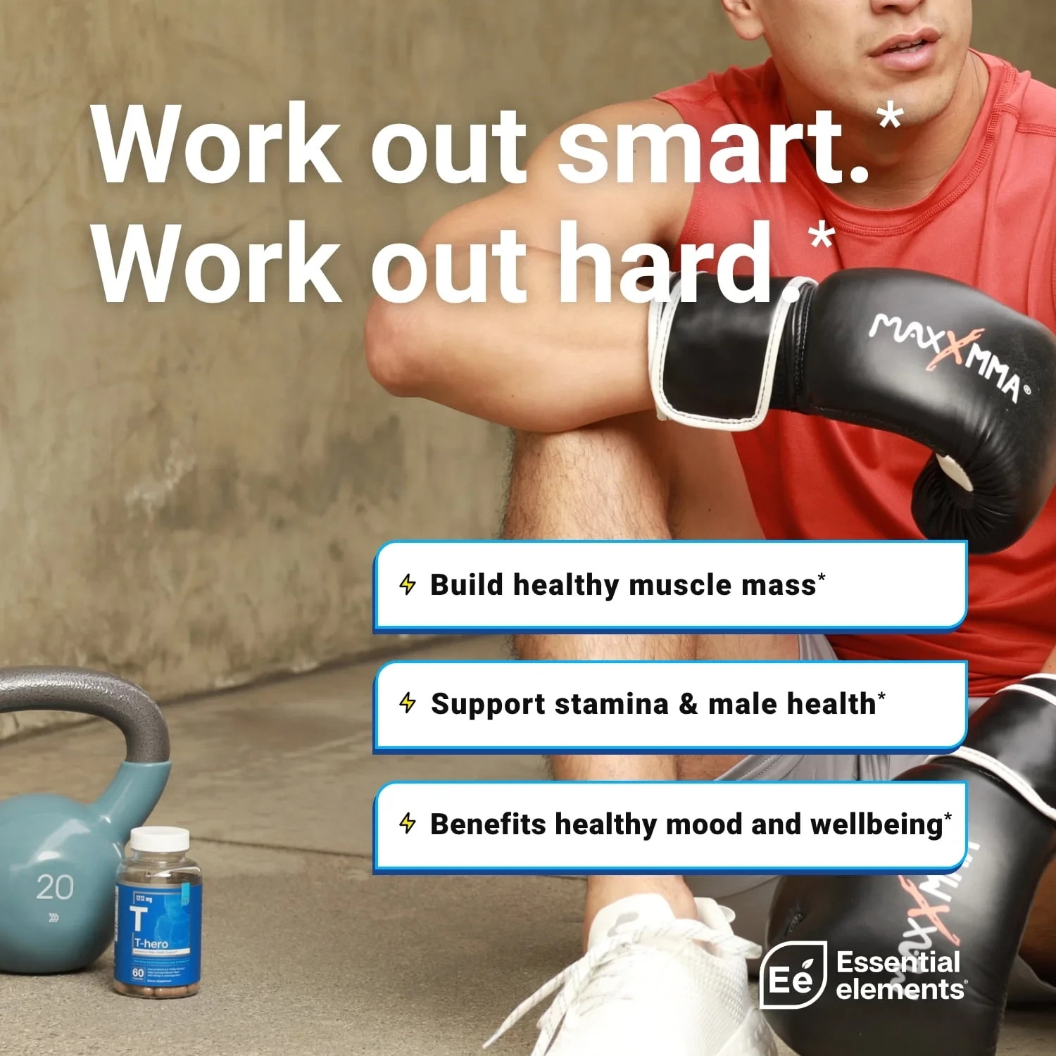 Essential Elements T-Hero – Daily Testosterone Support for Men – Promotes Vitali
