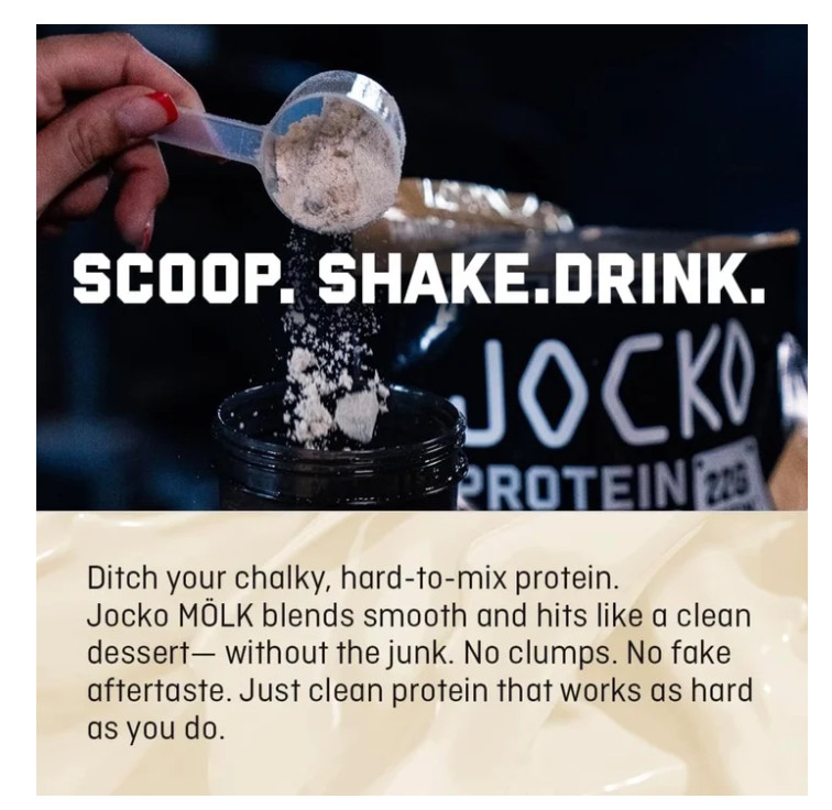 Jocko Fuel Whey Protein Powder Chocolate 22g Protein 18 Servings