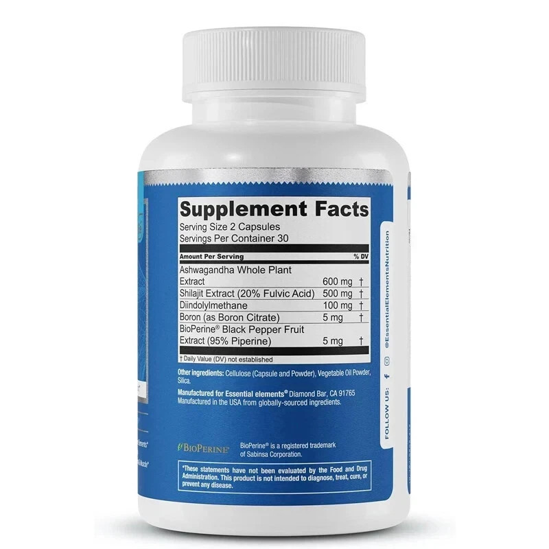 Essential Elements T-Hero Health Supplement Enhance Energy & Performance, 2 Pack