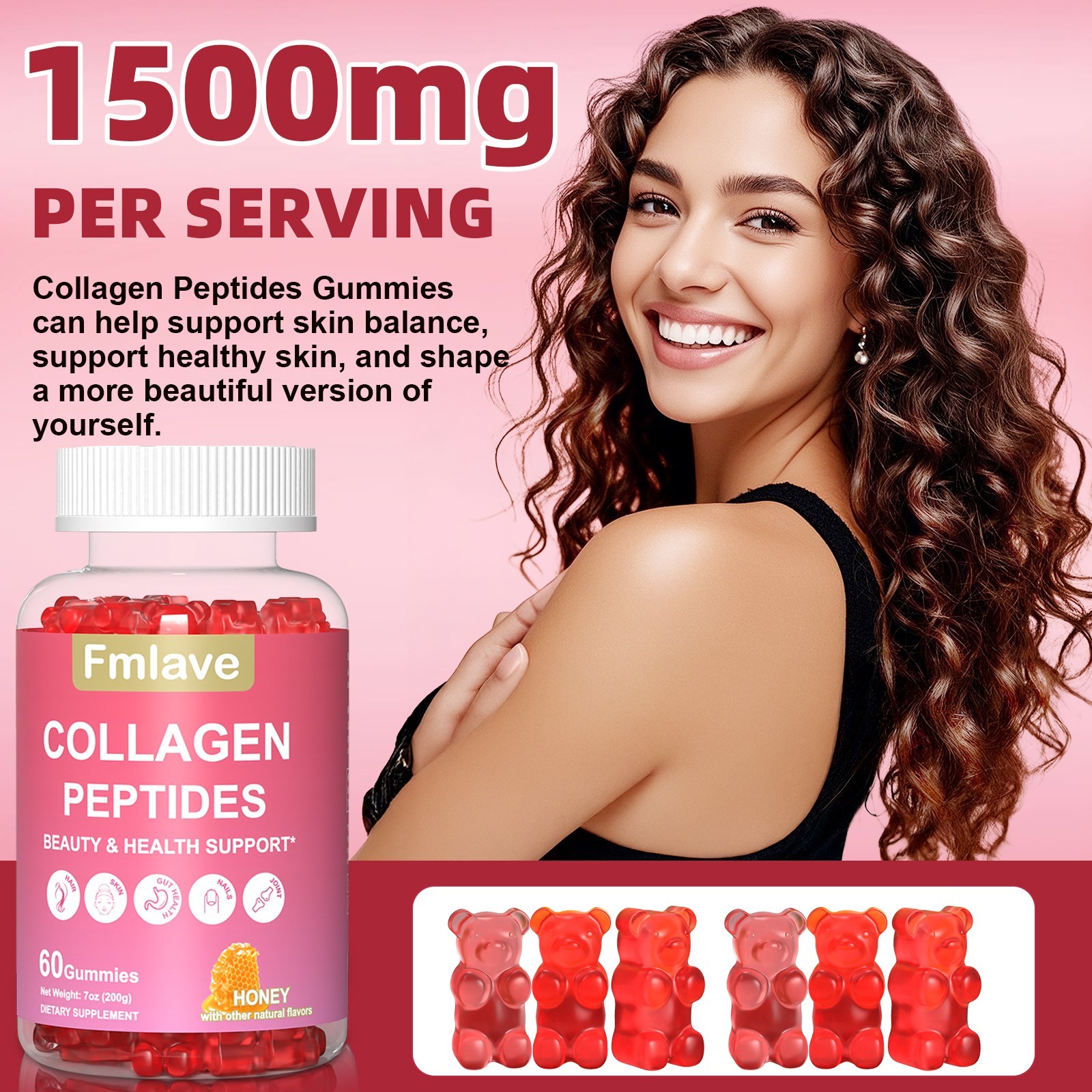 Creatine Monohydrate Powder for Women 60 Servings with Collagen Glute Builder