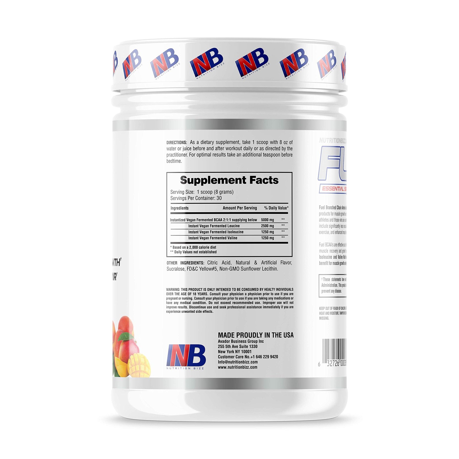 BCAA Powder, 5 Grams of BCAAs Amino Acids, Post Workout Recovery Drink for Mu…