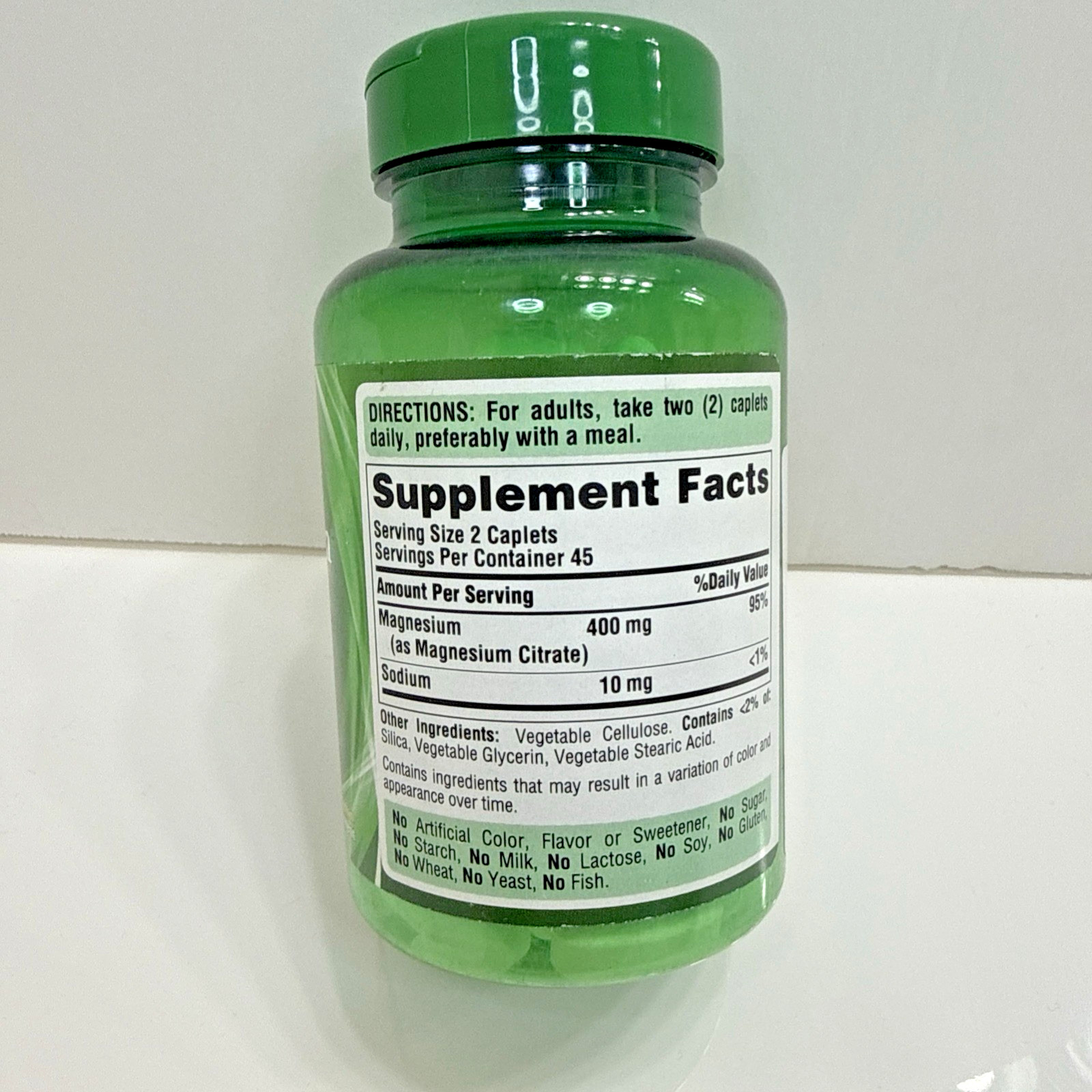 Puritan’s Pride Magnesium Citrate – 200 mg – 90 coated caplets – EXP 02/28