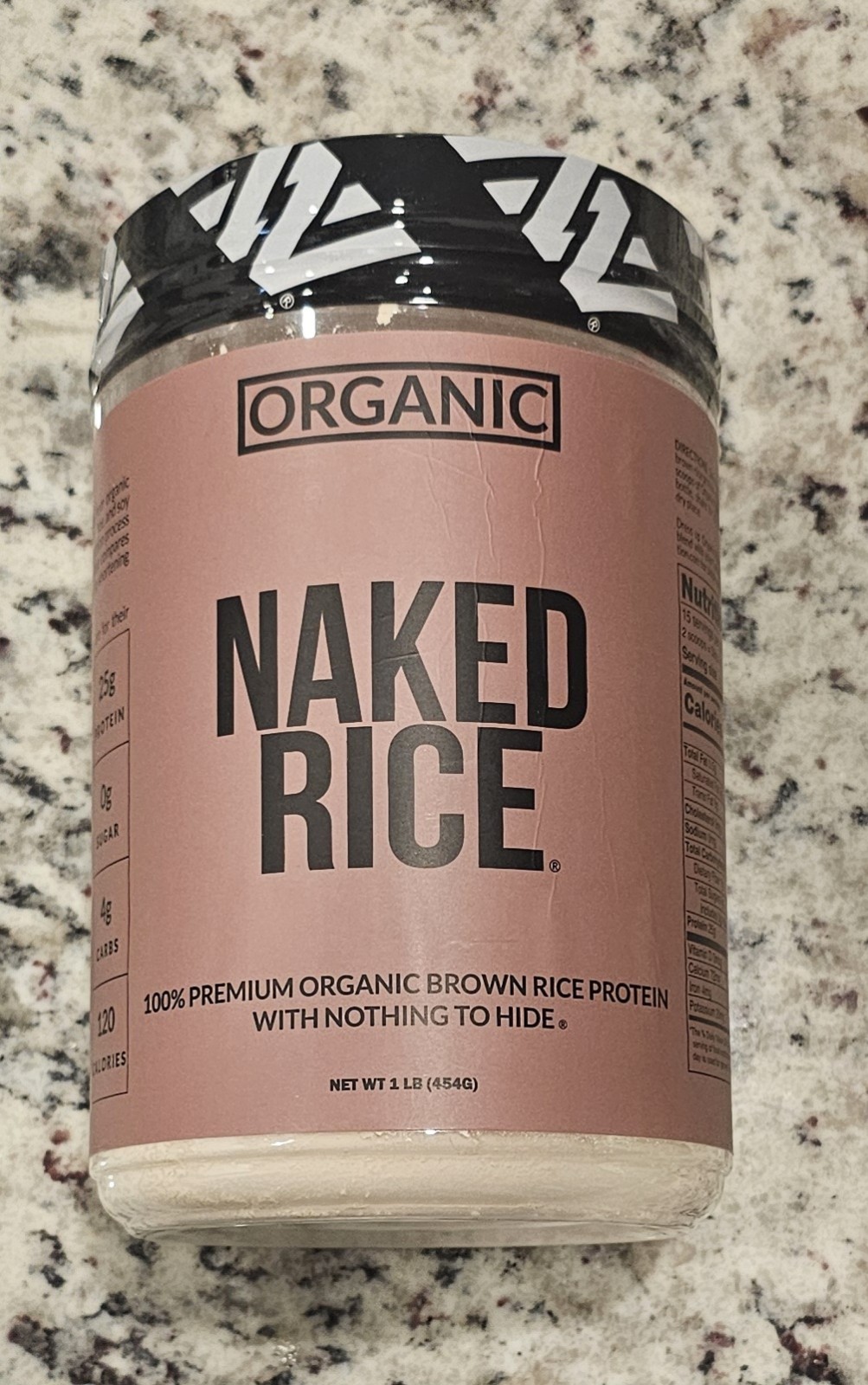 Naked Nutrition Organic Brown Rice Protein Powder Vegan Unflavored 1 lb