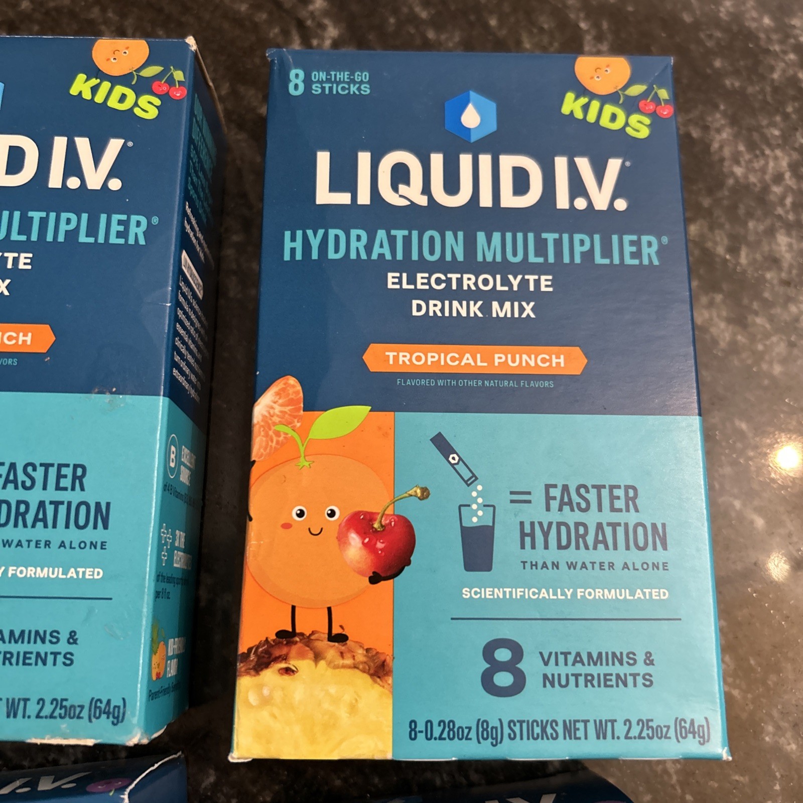 4 Pk- LIQUID IV Concord Grape Tropical Punch Kids Hydration Mix 11/26+