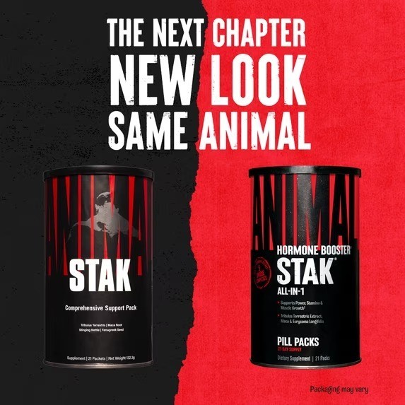 UNIVERSAL NUTRITION ANIMAL STAK Hormone Booster Power Stamina All-In-1 21 Packs