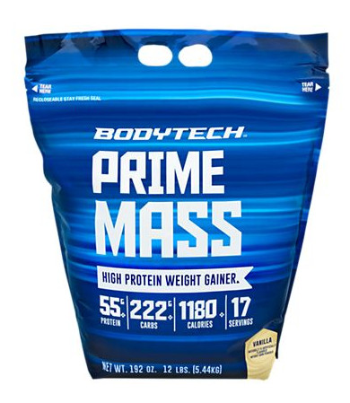 Prime Mass – High Protein Weight Gainer Powder – Vanilla (12 lbs./17 Servings)