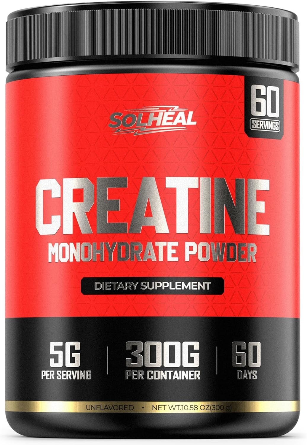 Muscle Growth Creatine Monohydrate Powder, 5 grams per serving, 60 Servings