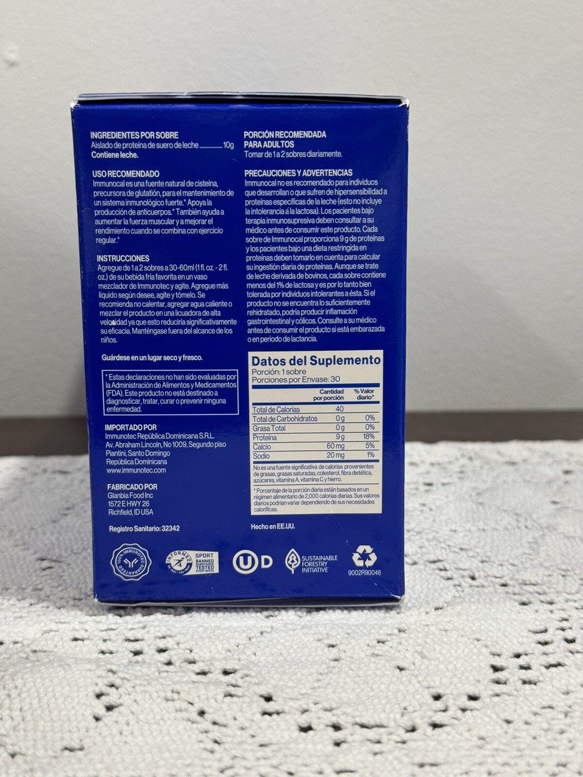 Immunocal Classic Blue Regular Glutathione Precursor, 30 Pouches by Immunotec