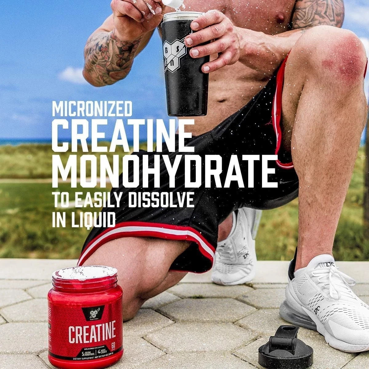 BSN Micronized Creatine Monohydrate Powder, Unflavored Creatine Powder, Microniz