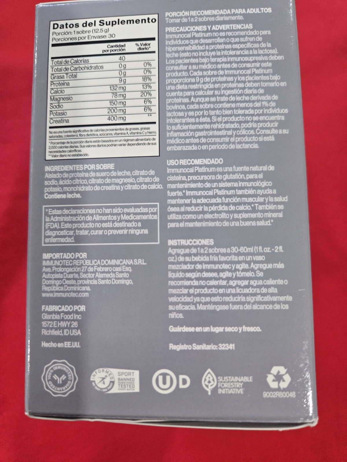 Immunocal Platinum Glutathione Precursor 30 pouches