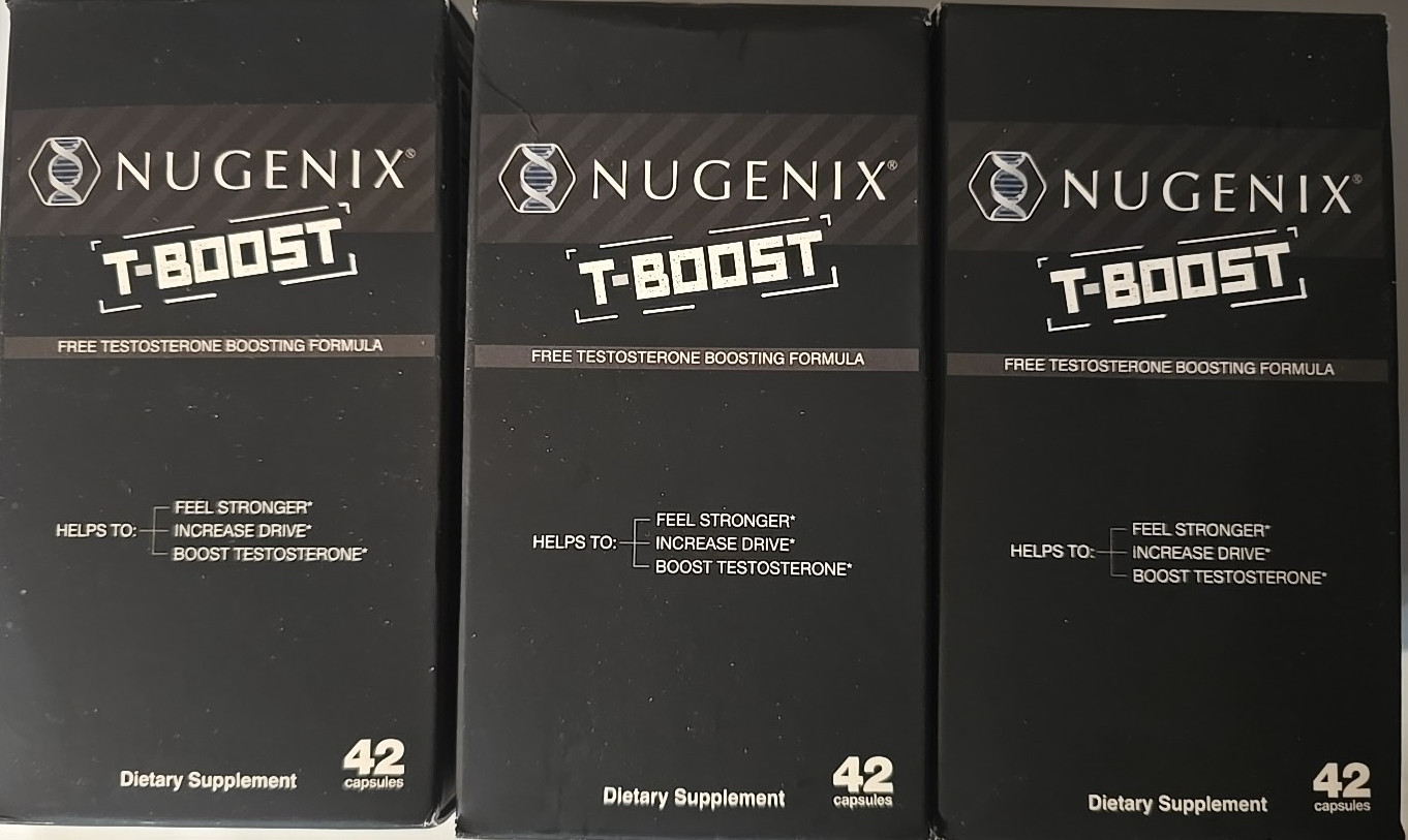 LOT 3 NUGENIX T-BOOST FREE TEST BOOSTING FORMULA SUPPLEMENT 42 X3 126 CAPSULES